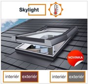 DOBROPLAST - SKYLIGHT TERMO plastové střešní okno PVC bílá 7/14 - 78/140cm